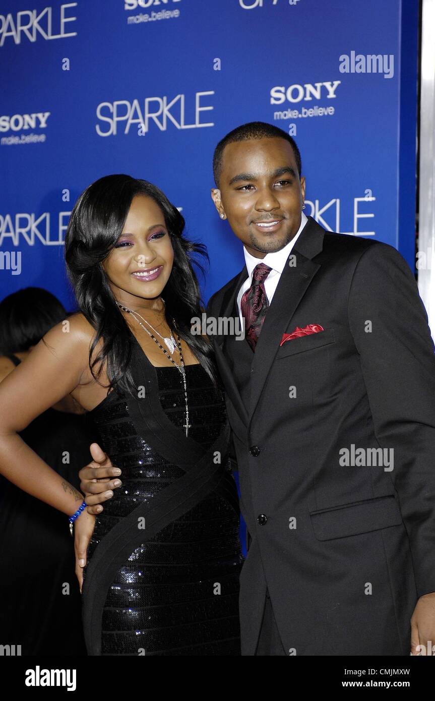 Bobbi Kristina Brown, Nick Gordon at arrivals for SPARKLE Premiere, Grauman's Chinese Theatre, Los Angeles, CA August 16, 2012. Photo By: Michael Germana/Everett Collection Stock Photo