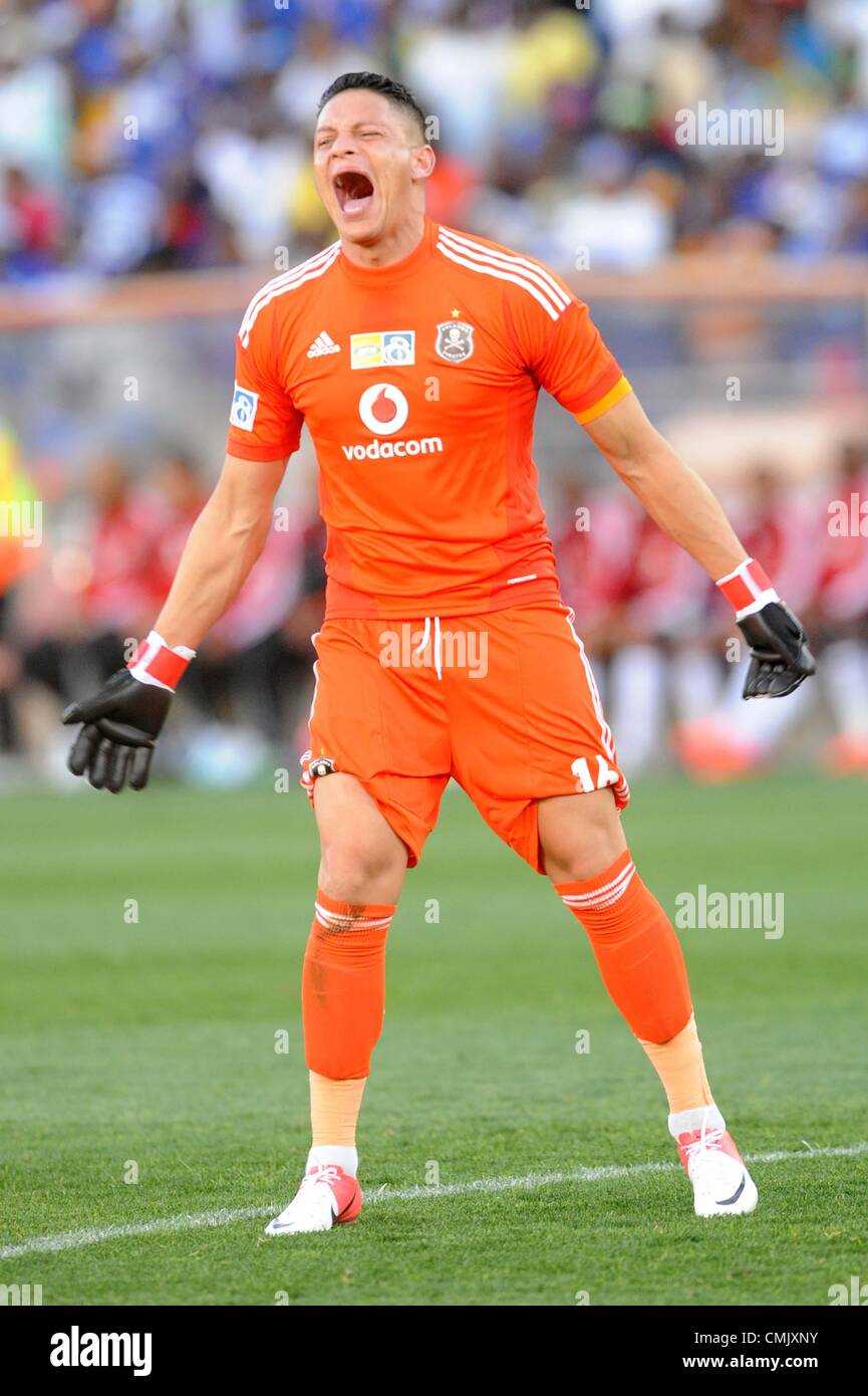 POLOKWANE, SOUTH AFRICA - AUGUST 19, Moeneeb Josephs during the MTN 8 1st leg semi final match between SuperSport United and Orlando Pirates at Peter Mokaba Stadium on August 19, 2012 in Polokwane, South Africa Photo by Lee Warren / Gallo Images Stock Photo