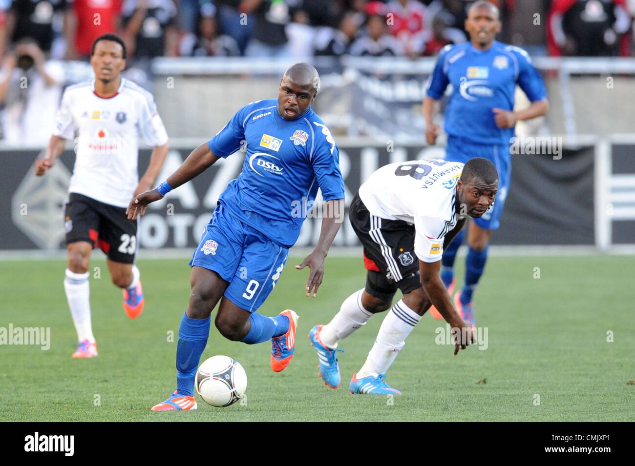POLOKWANE, SOUTH AFRICA - AUGUST 19, Thabiso Nkoana during the MTN 8 1st leg semi final match between SuperSport United and Orlando Pirates at Peter Mokaba Stadium on August 19, 2012 in Polokwane, South Africa Photo by Lee Warren / Gallo Images Stock Photo