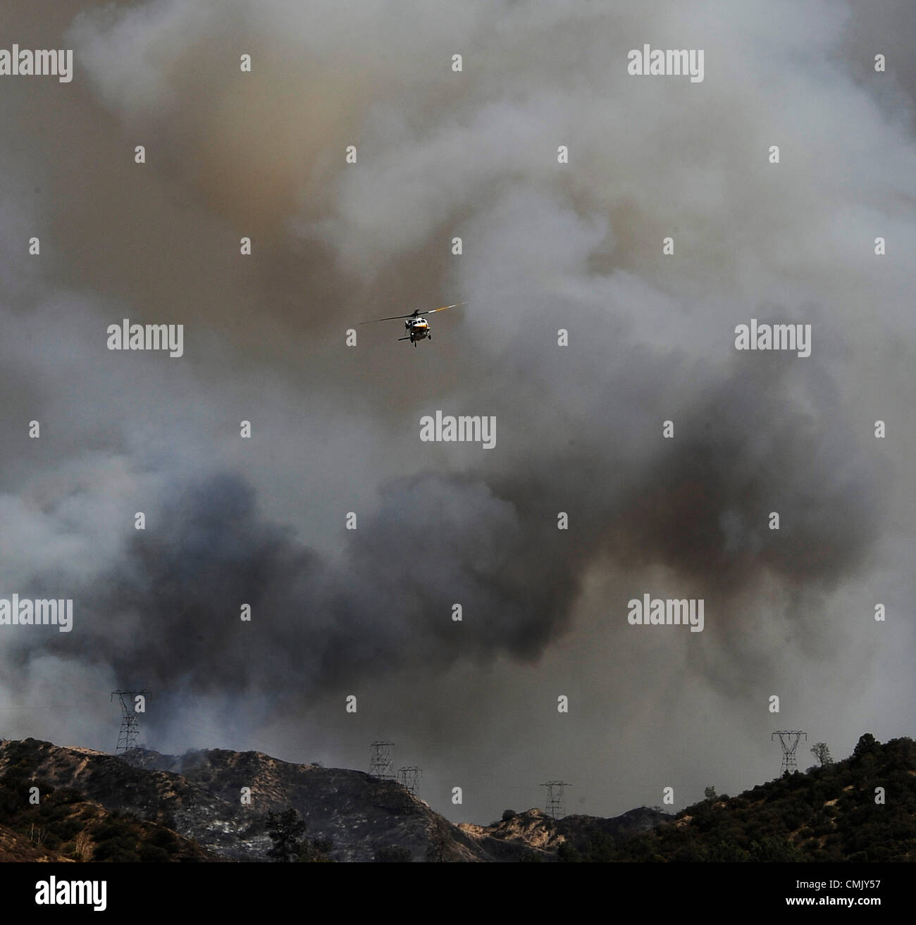 August 18,2012. Gorman.CA. LA City, LA County, CalFire and Angeles