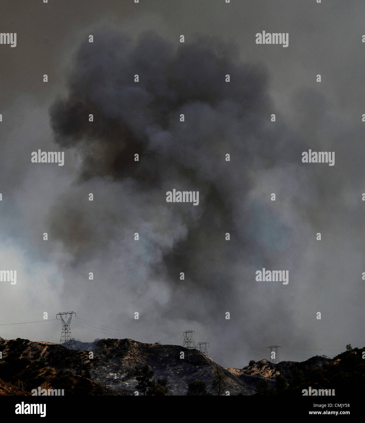 August 18,2012. Gorman.CA. LA City, LA County, CalFire and Angeles