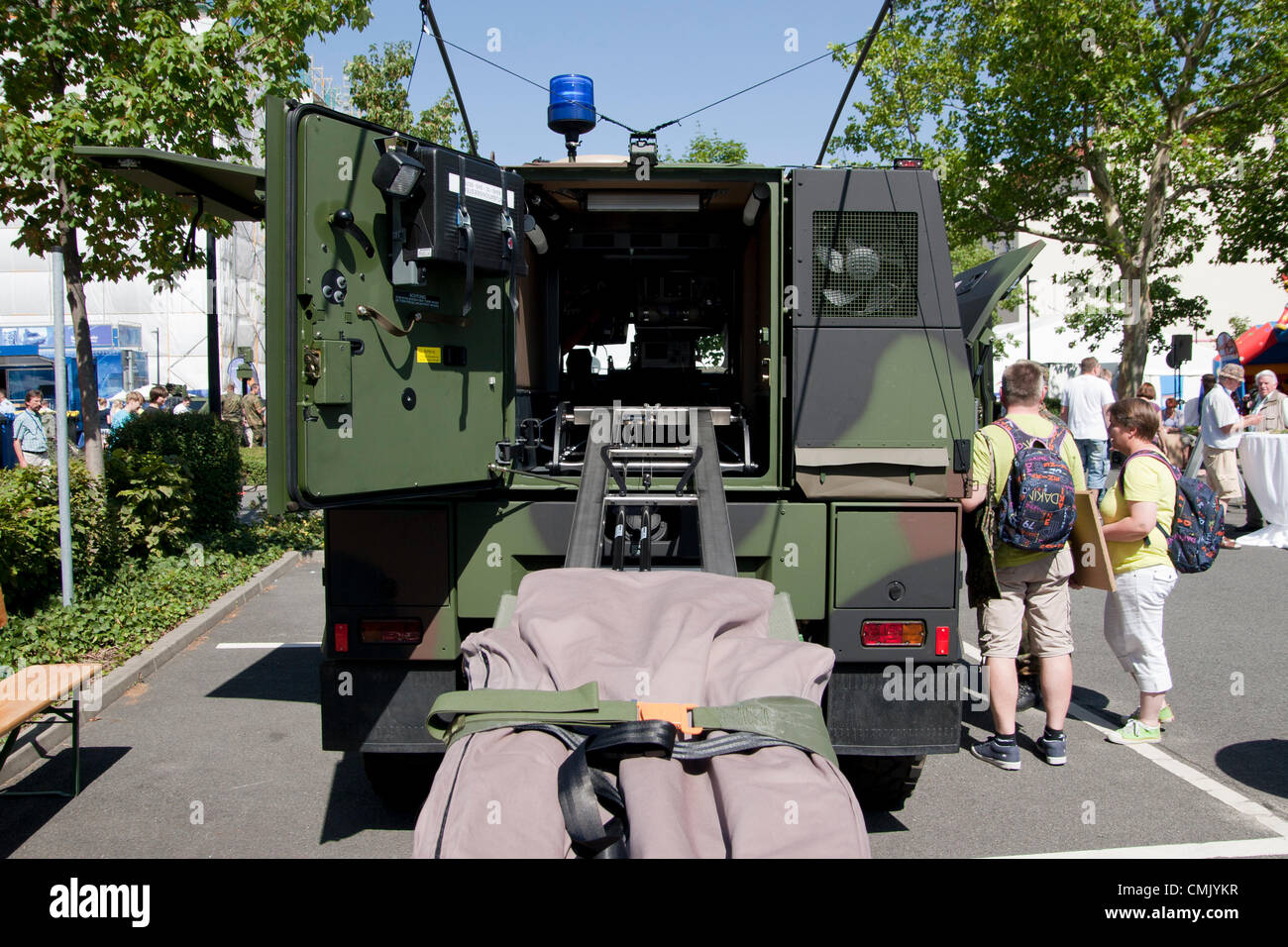 Open day at the Ministry of Defence in Berlin. Ambulance vehicle. Stock Photo