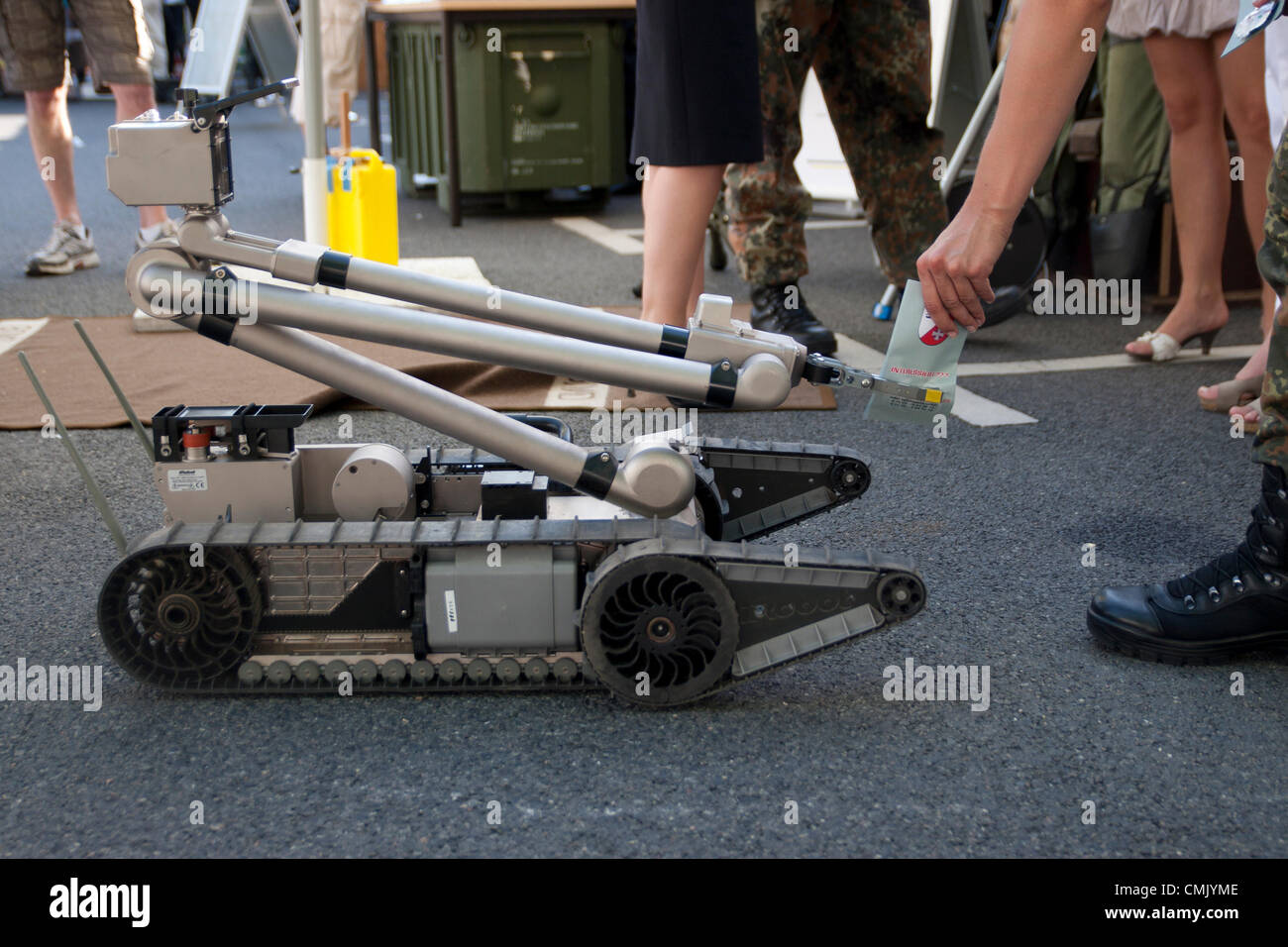 Open day at the Ministry of Defence in Berlin. Remotely controlled manipulator. Stock Photo