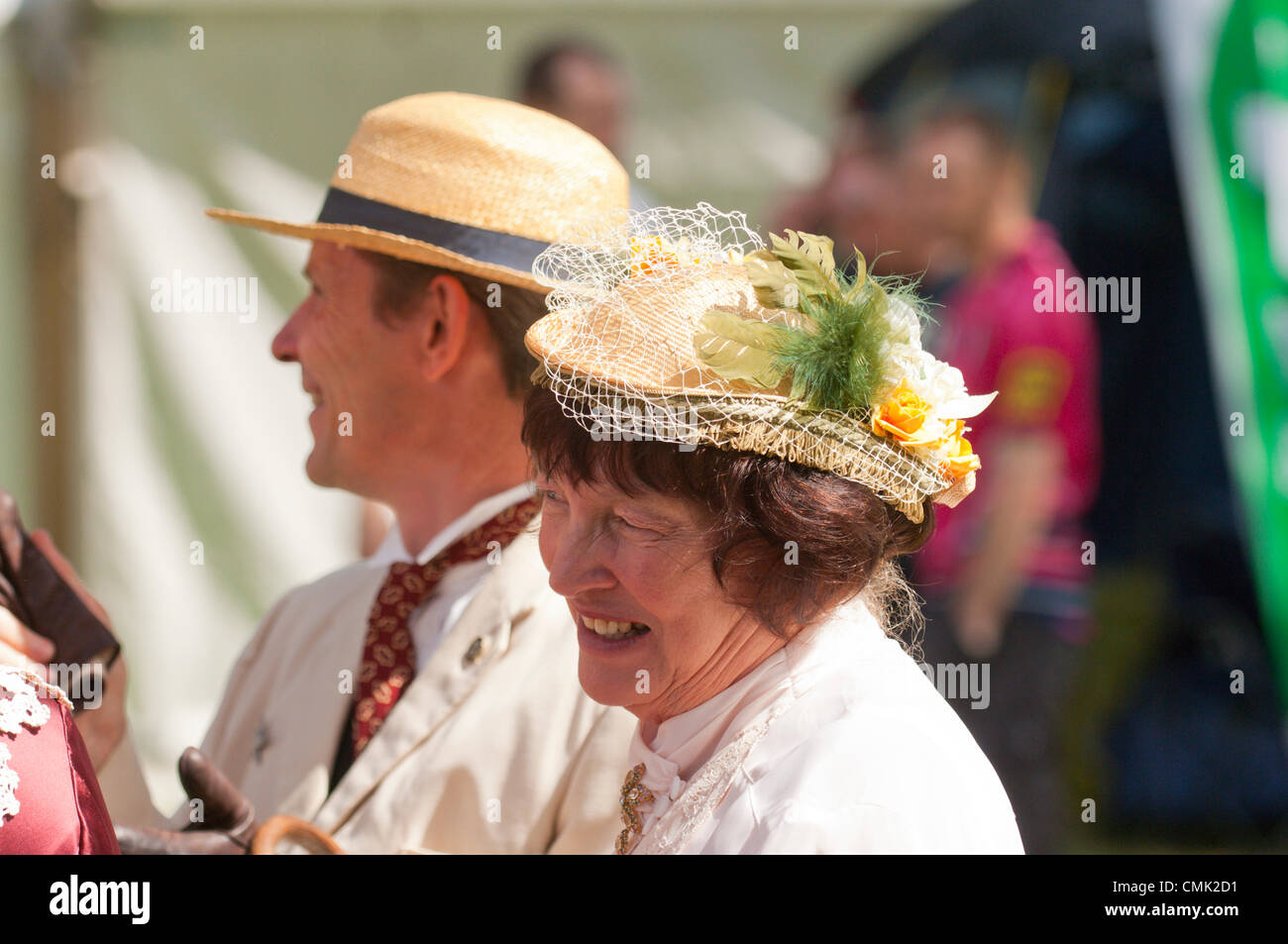 20th August 2012. Llandrindod Wells, Wales, UK. Contestants take part in the first Best Dressed Costume event during Victorian Festival week. Photo Credit: Graham M. Lawrence/Alamy Live News. Stock Photo