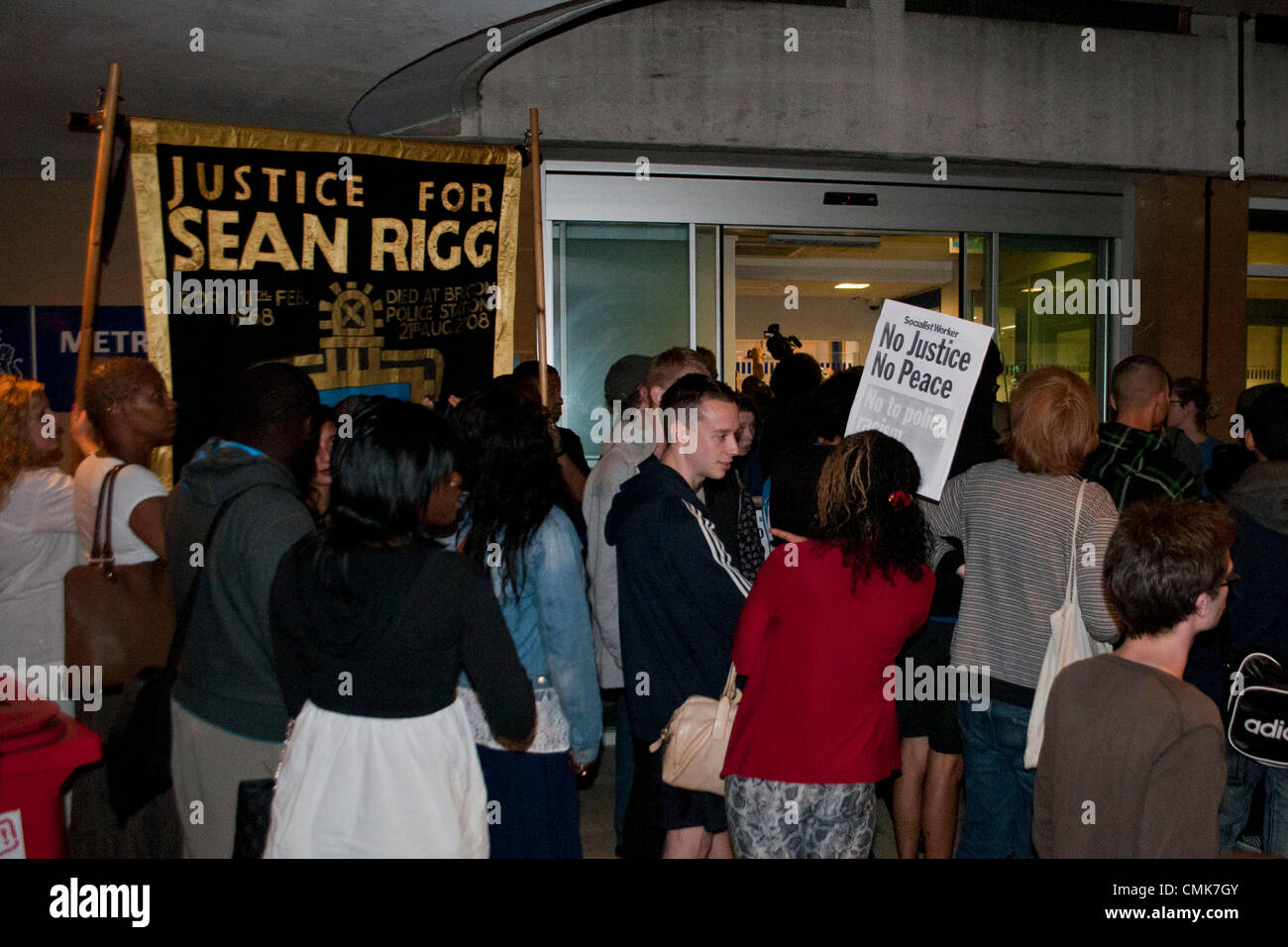 London, UK. 21/08/12. The family of Sean Rigg, who died whilst in ...