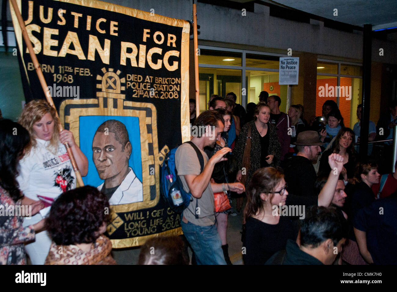 London, UK. 21/08/12. The family of Sean Rigg, who died whilst in ...