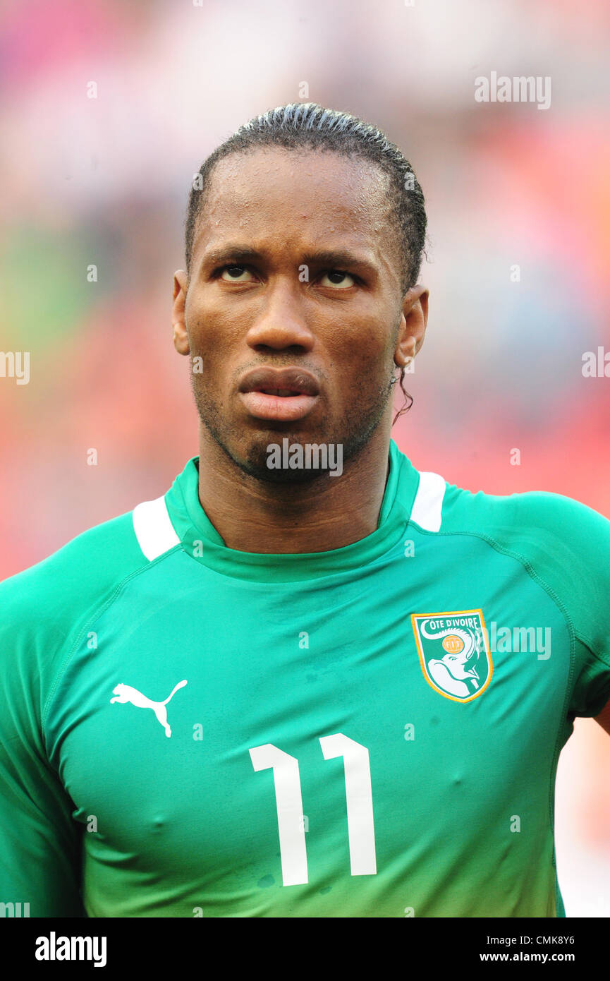 Aug. 15, 2012 - Moscow, Russia - August 17,2012. Moscow,Russia. Pictured: Russia vs. Cote d'Ivoire football friendly match in Moscow. Cote d'Ivoire's footballer Didier Drogba #11. (Credit Image: © PhotoXpress/ZUMAPRESS.com) Stock Photo