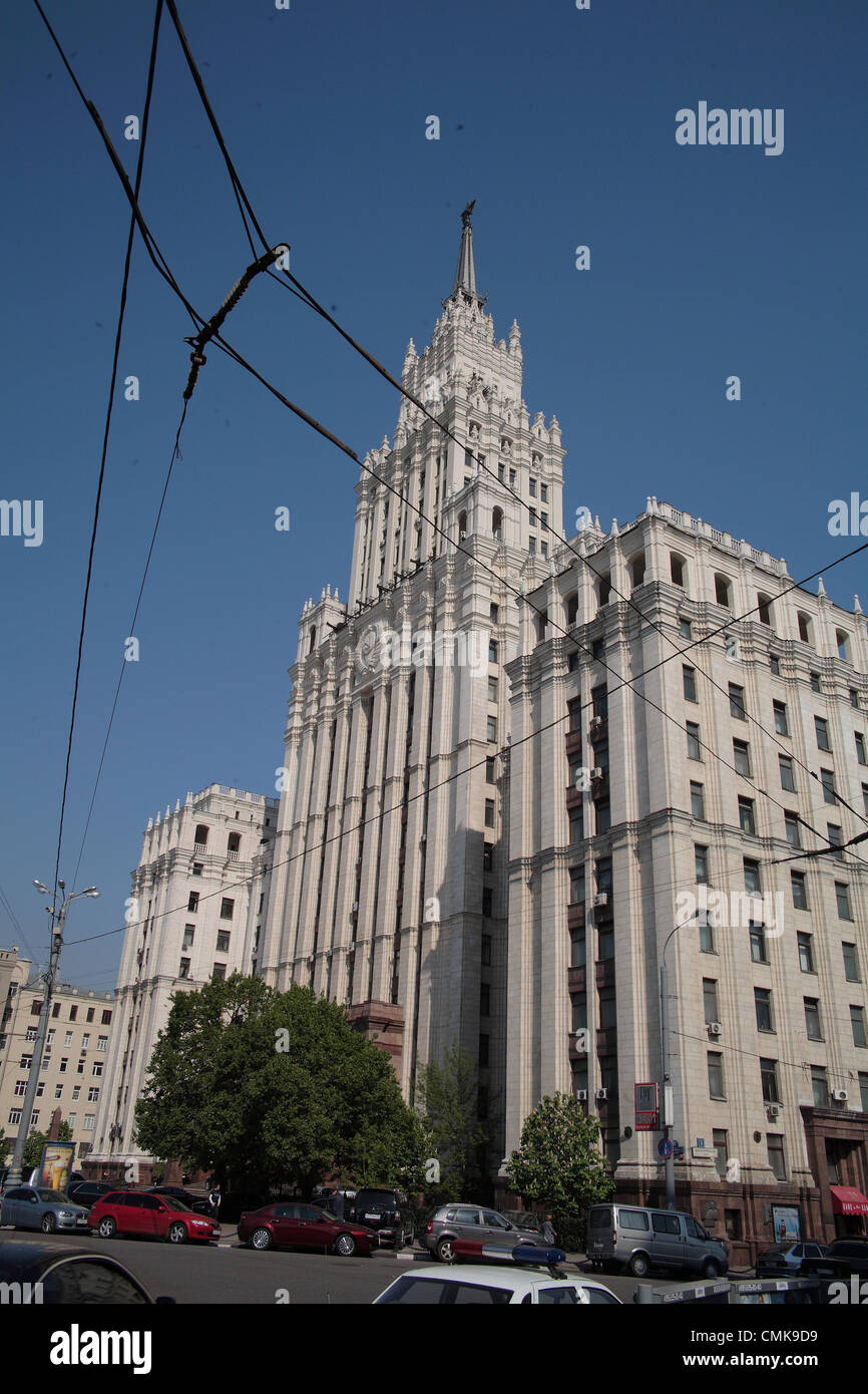 May 5, 2008 - Moscow, Russia - Stalinist architecture (Stalin's Empire style or Stalin's Neo-renaissance), also referred to as Stalinist Gothic, or Socialist Classicism, is a term given to architecture of the Soviet Union under the leadership of Joseph Stalin...Stalinist architecture is associated with the socialist realism school of art and architecture...Pictured: Stalin's Empire style skyscraper of the Red Gates Administrative Building in Moscow. (Credit Image: © PhotoXpress/ZUMAPRESS.com) Stock Photo