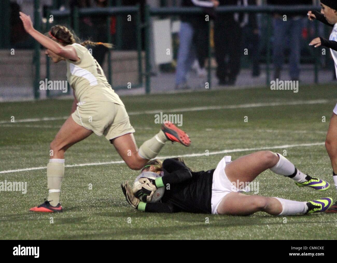 Nov. 1, 2013 U.S. SPORTS As Sandia goal keeper Sara Gold makes a