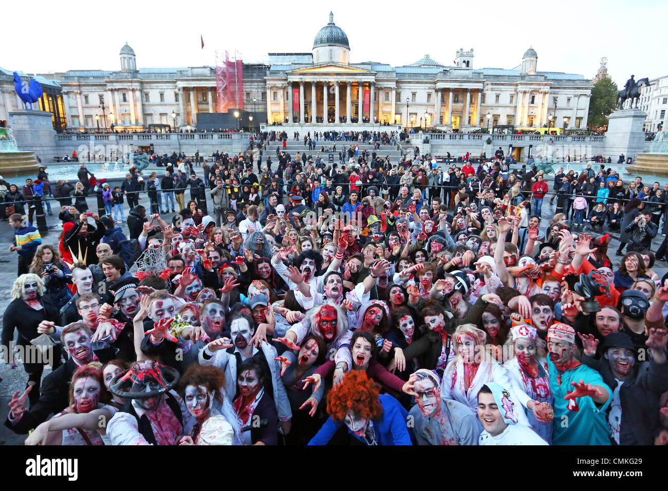 London, UK. 2nd November 2013. Participants dressed up as Zombies in