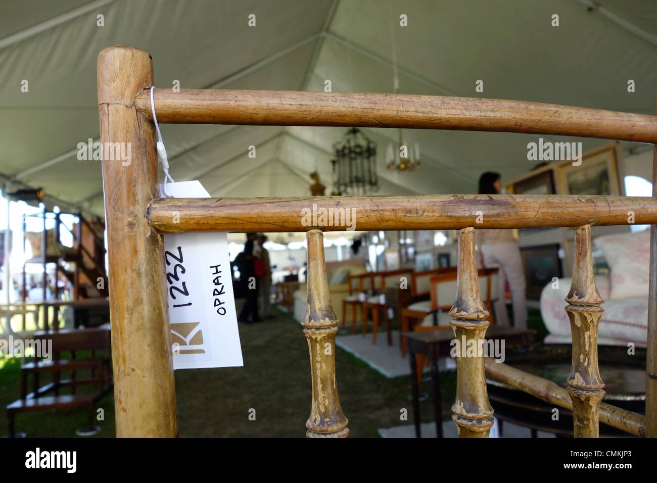 Oprah's auction- antiques and furnishings Stock Photo