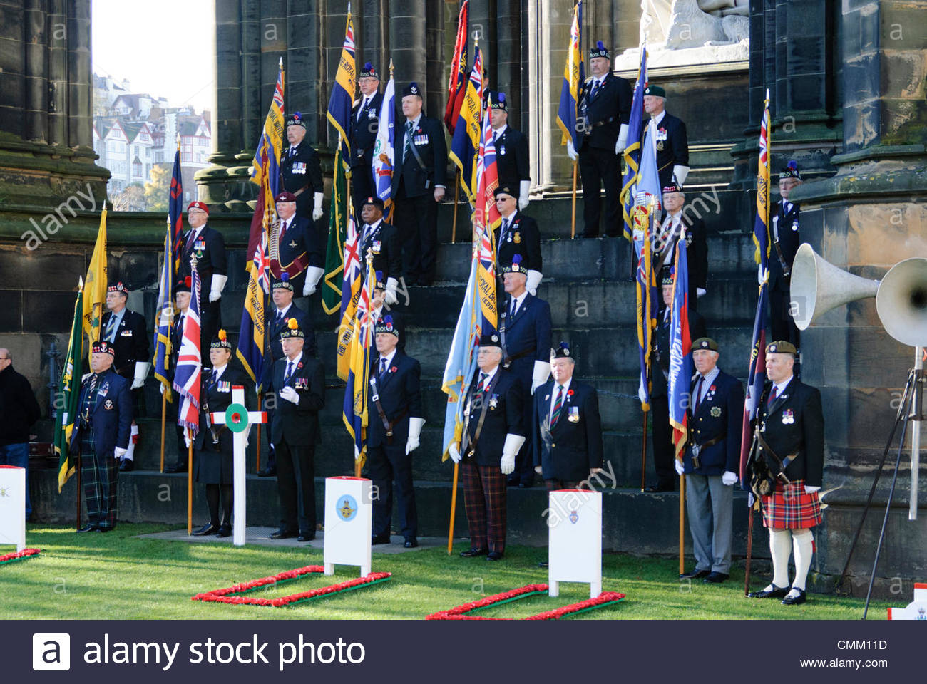Royal British Legion Standard Bearers Stock Photos & Royal British