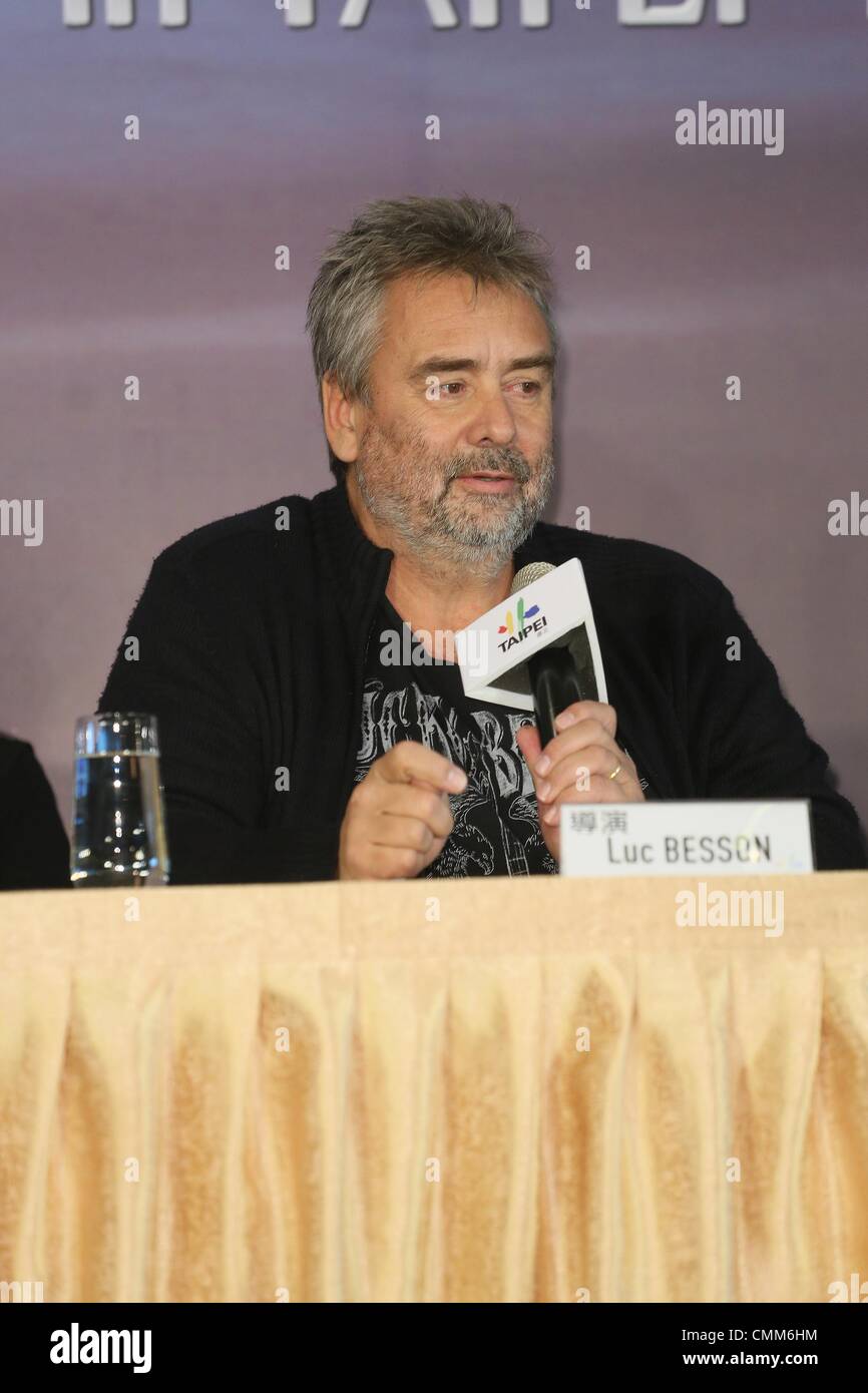 Taipei, China. 1st Nov, 2013. Director Luc Besson and producer Virginie ...