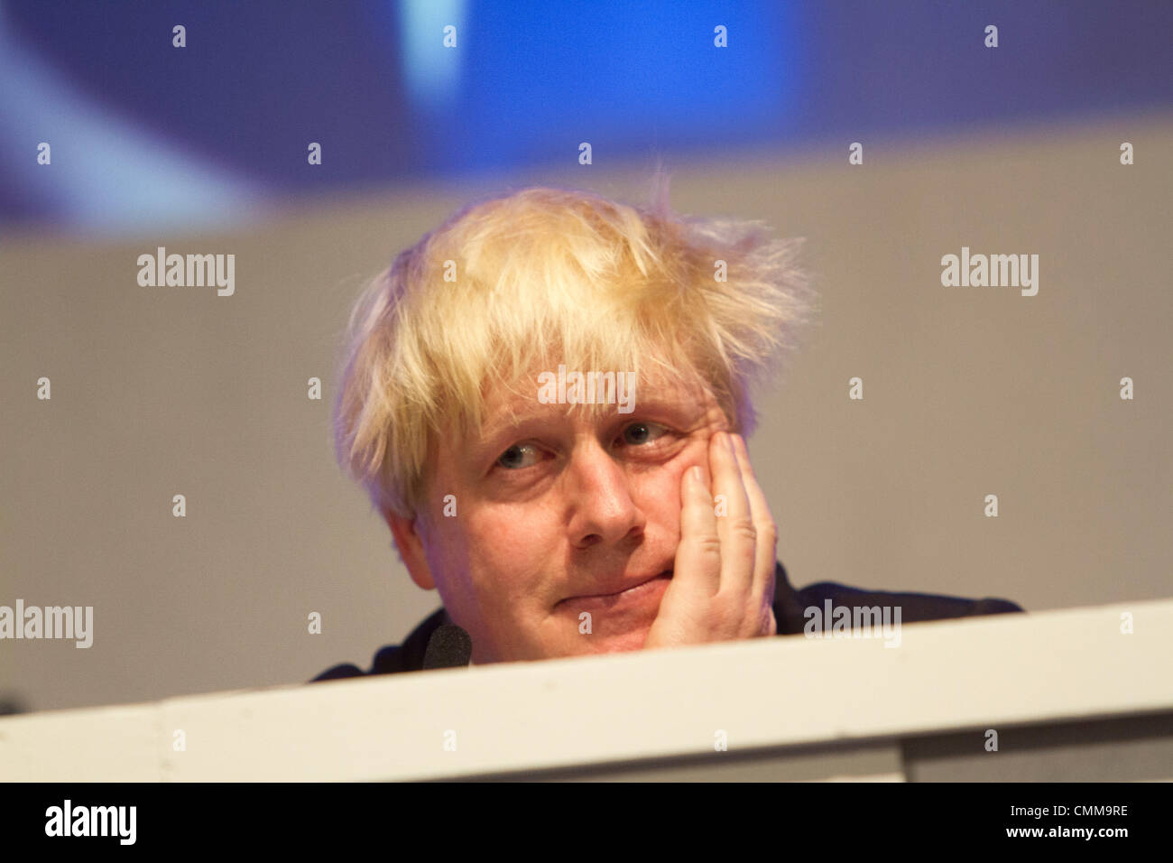 South Kensington London, UK.  London Mayor Boris Johnson attends People's Question time at Imperial college  with members of the London assembly to answer questions affecting Londoners concerning transport housing and crime Credit:  amer ghazzal/Alamy Live News Stock Photo