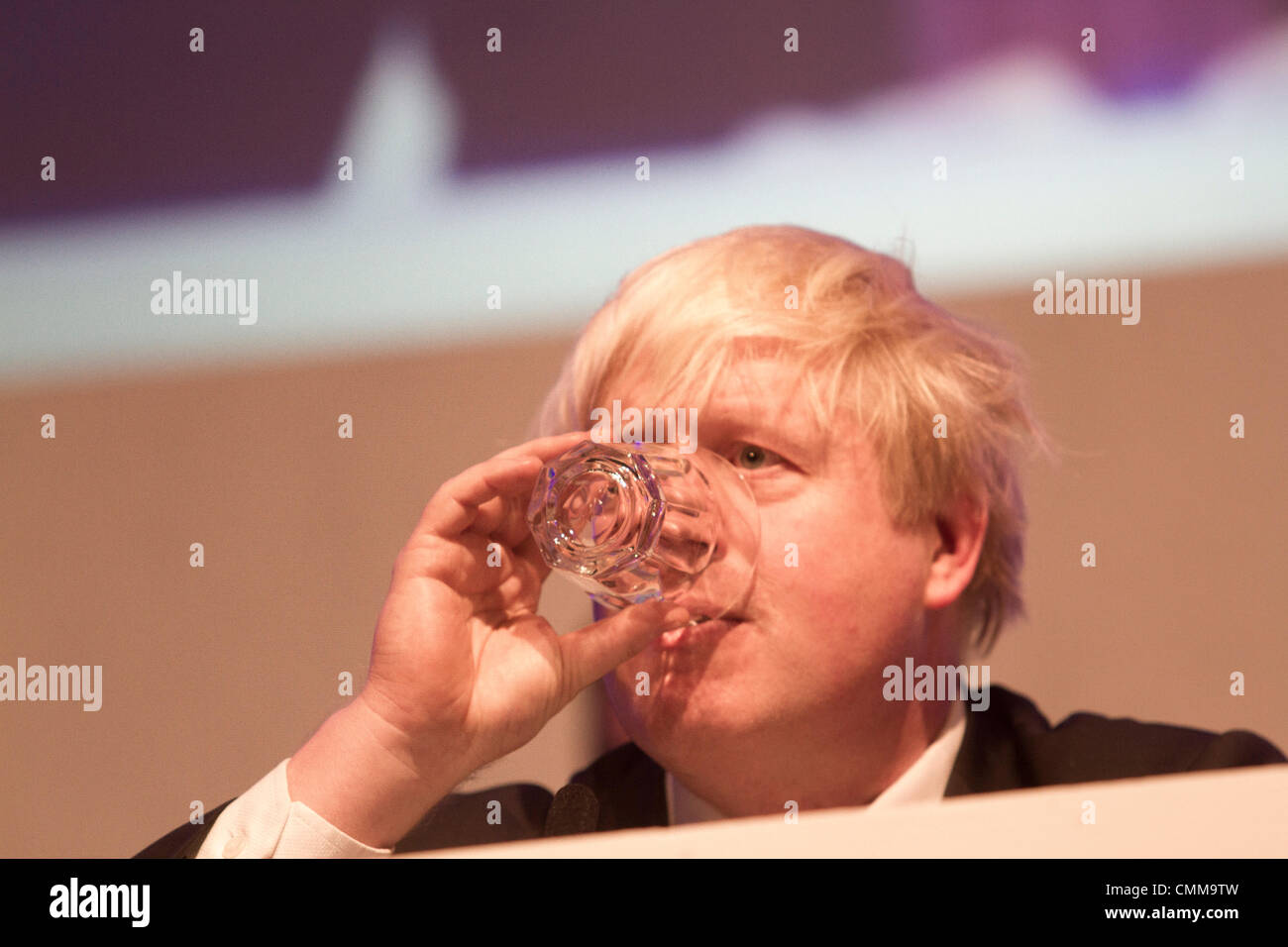 South Kensington London, UK.  London Mayor Boris Johnson attends People's Question time at Imperial college  with members of the London assembly to answer questions affecting Londoners concerning transport housing and crime Credit:  amer ghazzal/Alamy Live News Stock Photo