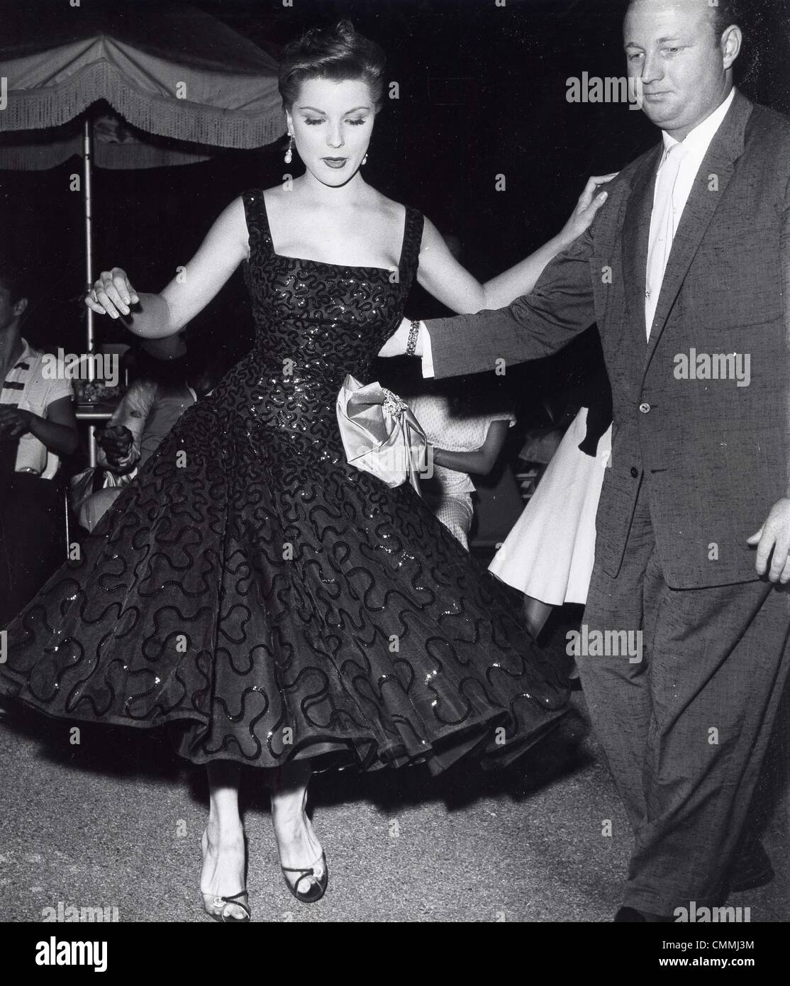 DEBRA PAGET dances with her brother-in-law Ben Ware (married to Lisa Gaye) 1959.Supplied by   Photos inc.(Credit Image: Â© Supplied By Globe Photos Inc/Globe Photos/ZUMAPRESS.com) Stock Photo