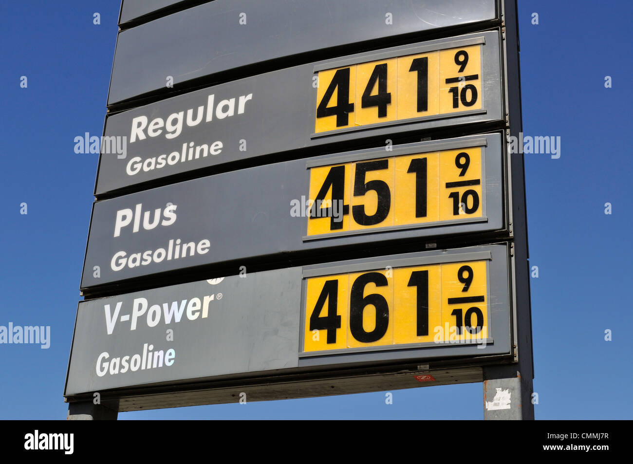 gas price per gallon sign in California, 2012 Stock Photo