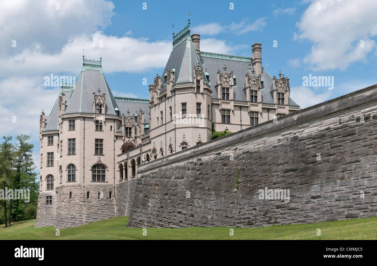North Carolina, Asheville, Biltmore House & Gardens, George W. Vanderbilt's 250-room French chateau completed in 1895. Stock Photo