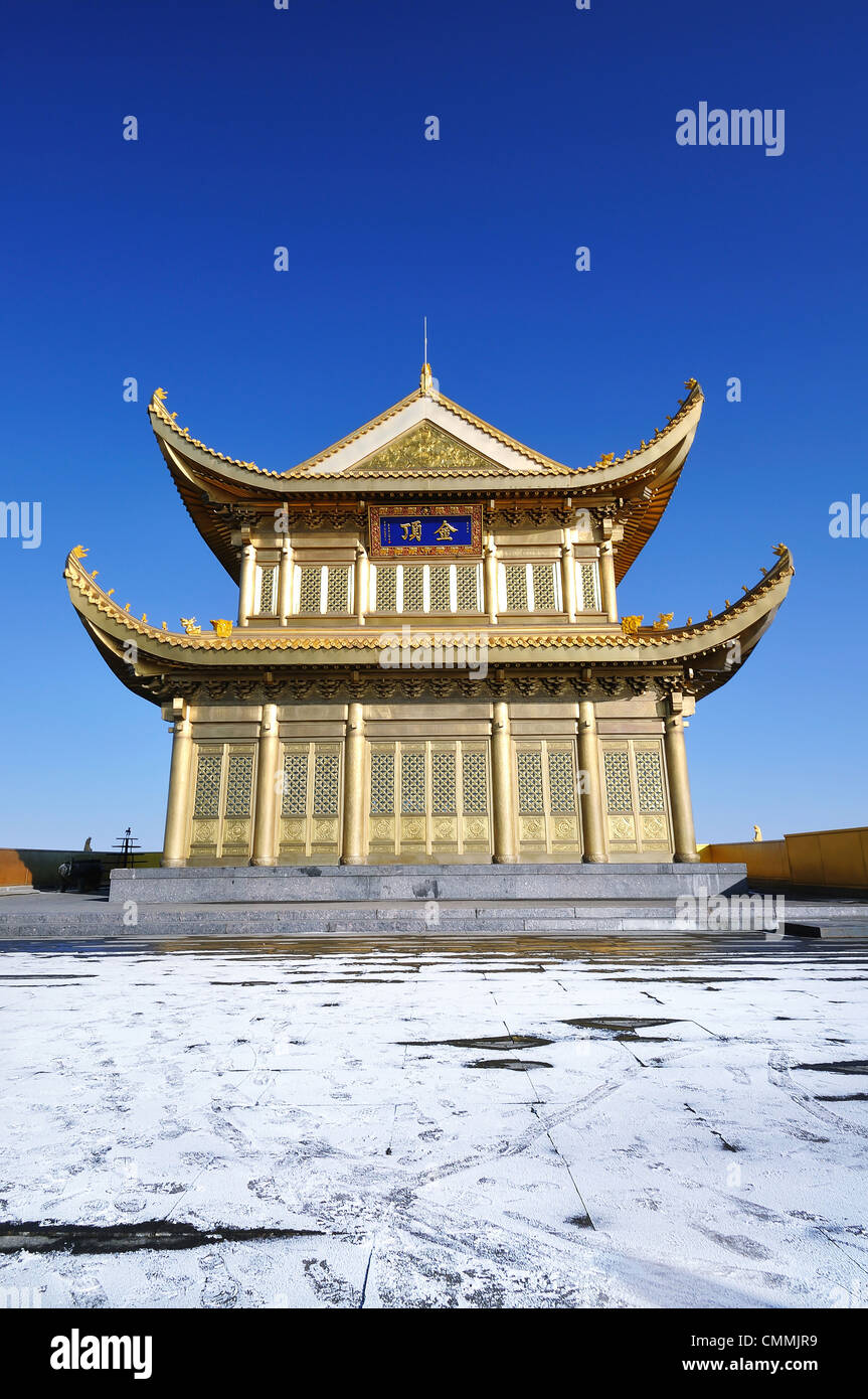 Golden Summit Temple, Emei Shan, China Stock Photo