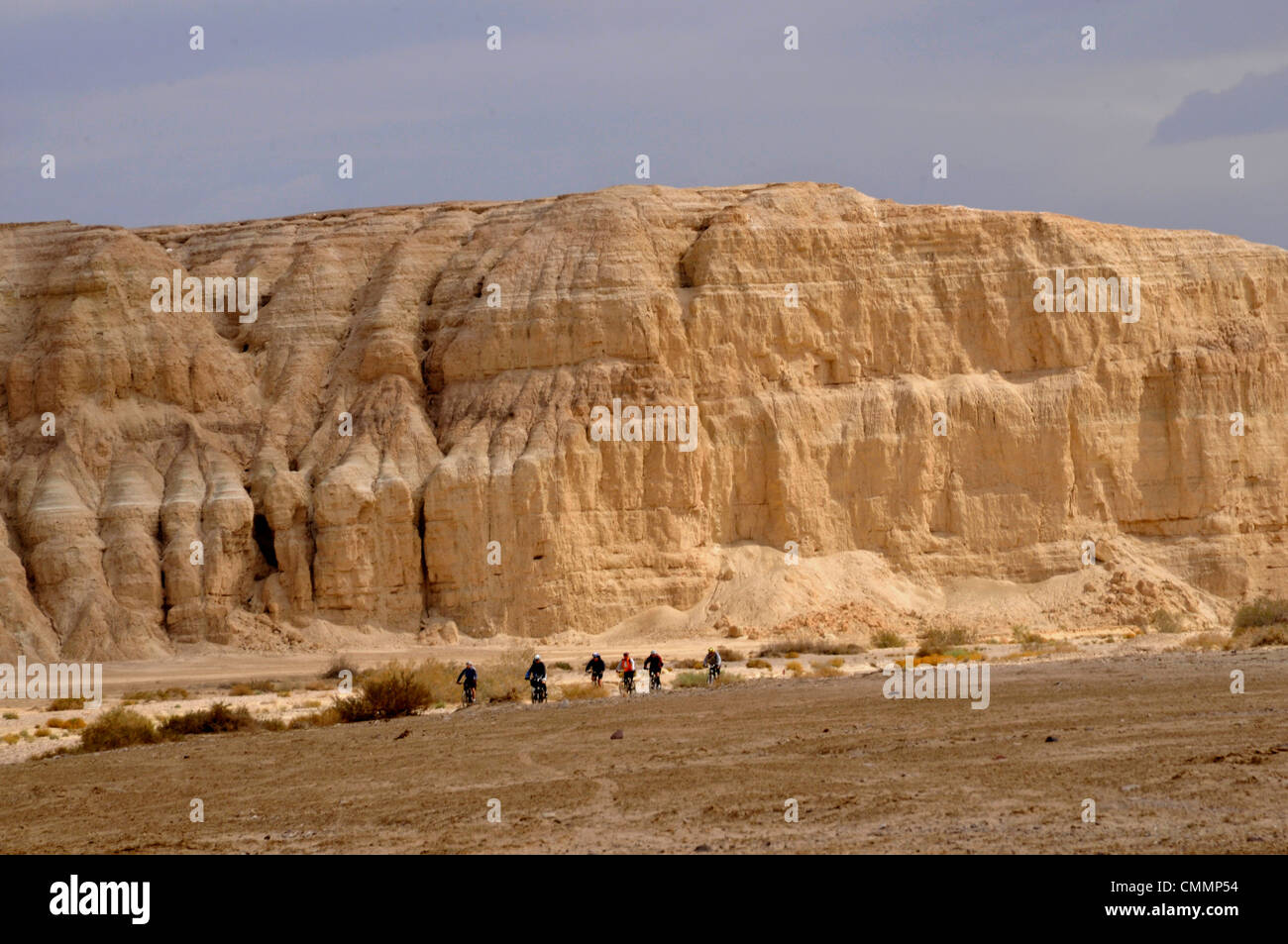 Negev desert sedimentary rock Northern Arabah (aravah) valley, close to ...