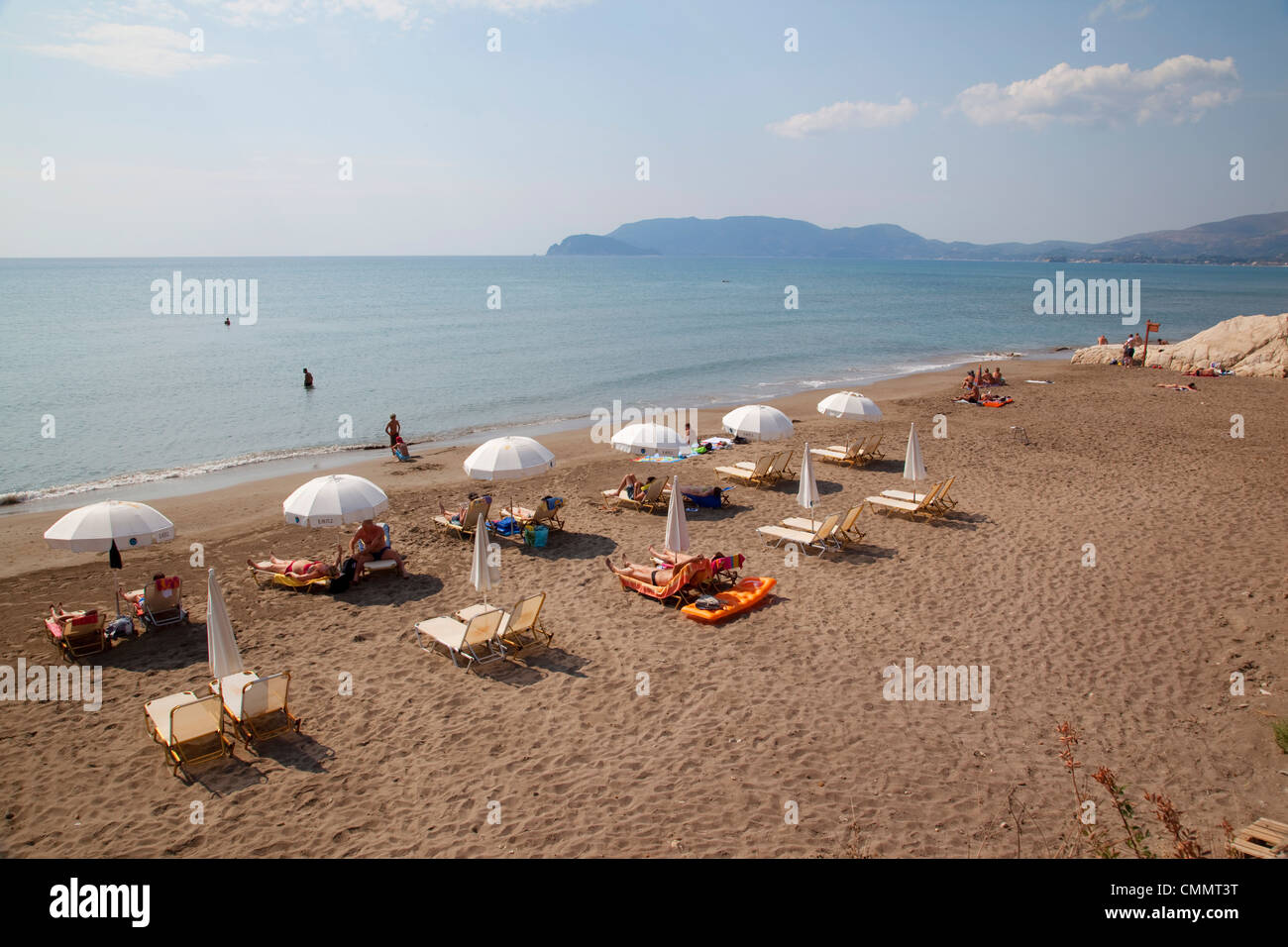 Beach, Kalamaki, Zakynthos, Ionian Islands, Greek Islands, Greece, Europe Stock Photo