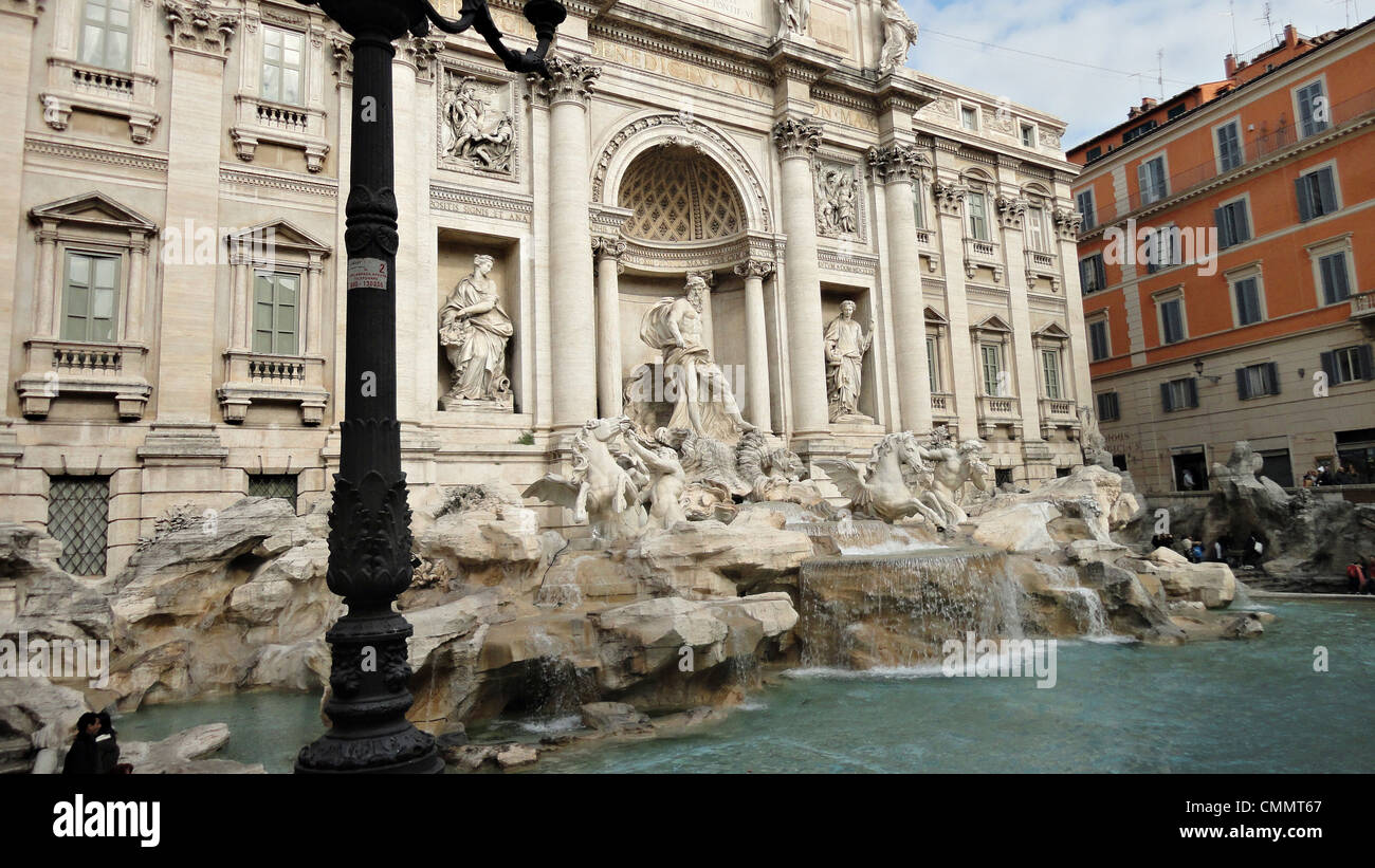 Trevi Fountain in Rome, Italy. Stock Photo
