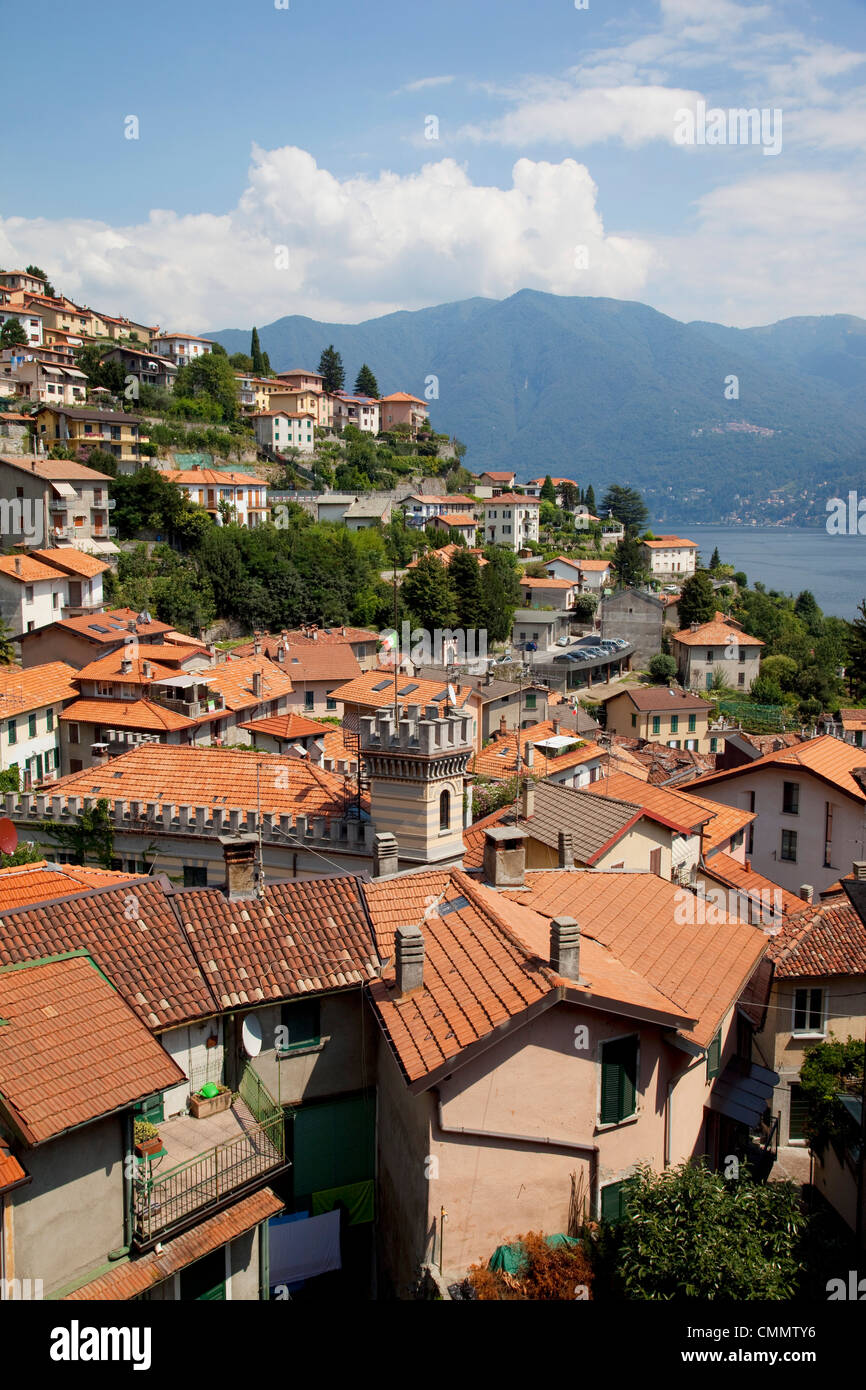 Lakeside village, Lake Como, Lombardy, Italian Lakes, Italy, Europe Stock Photo