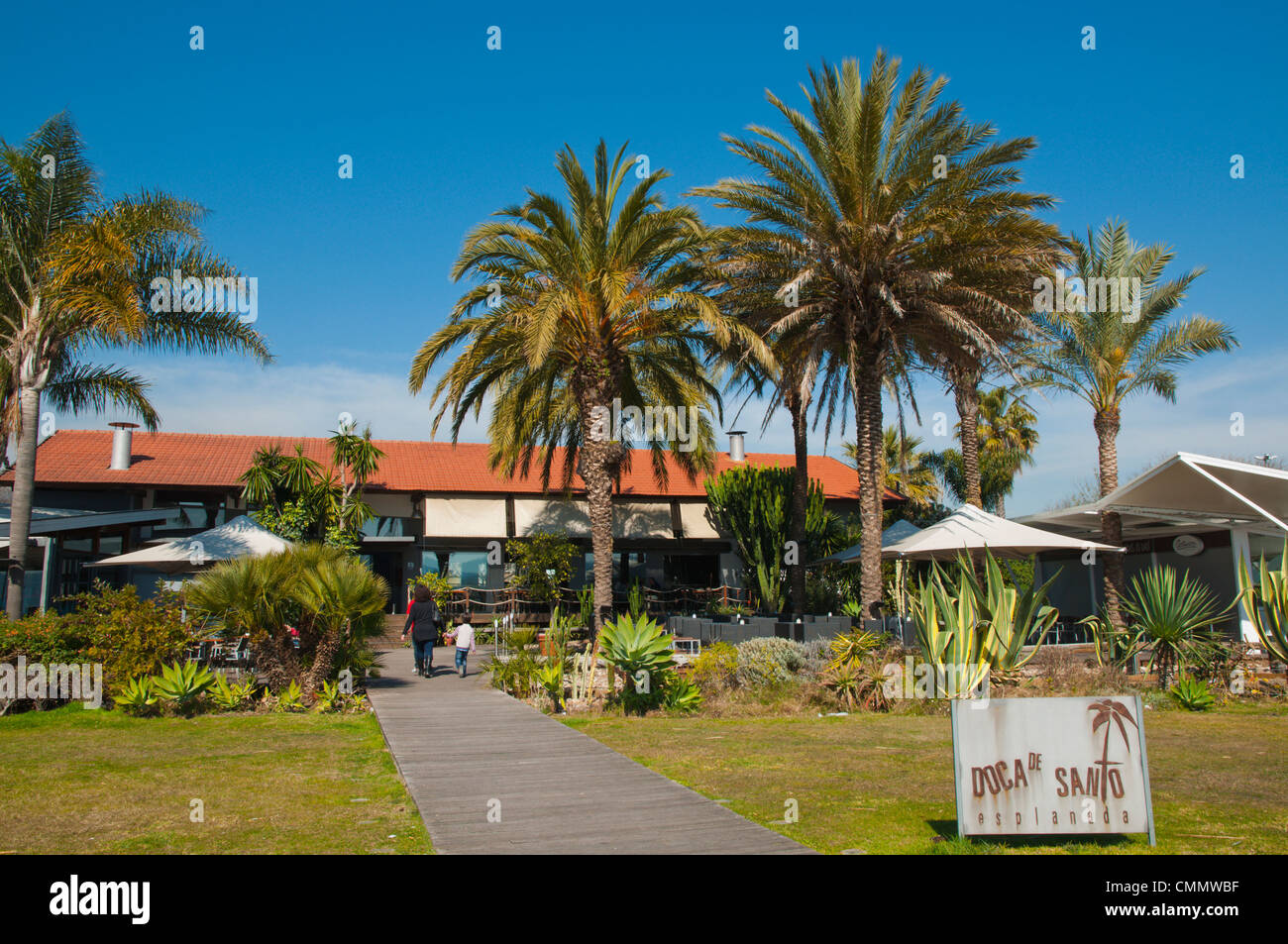 Doca Santo restaurant, Doca de Santo Amaro, Alcantara, Lisbon Stock