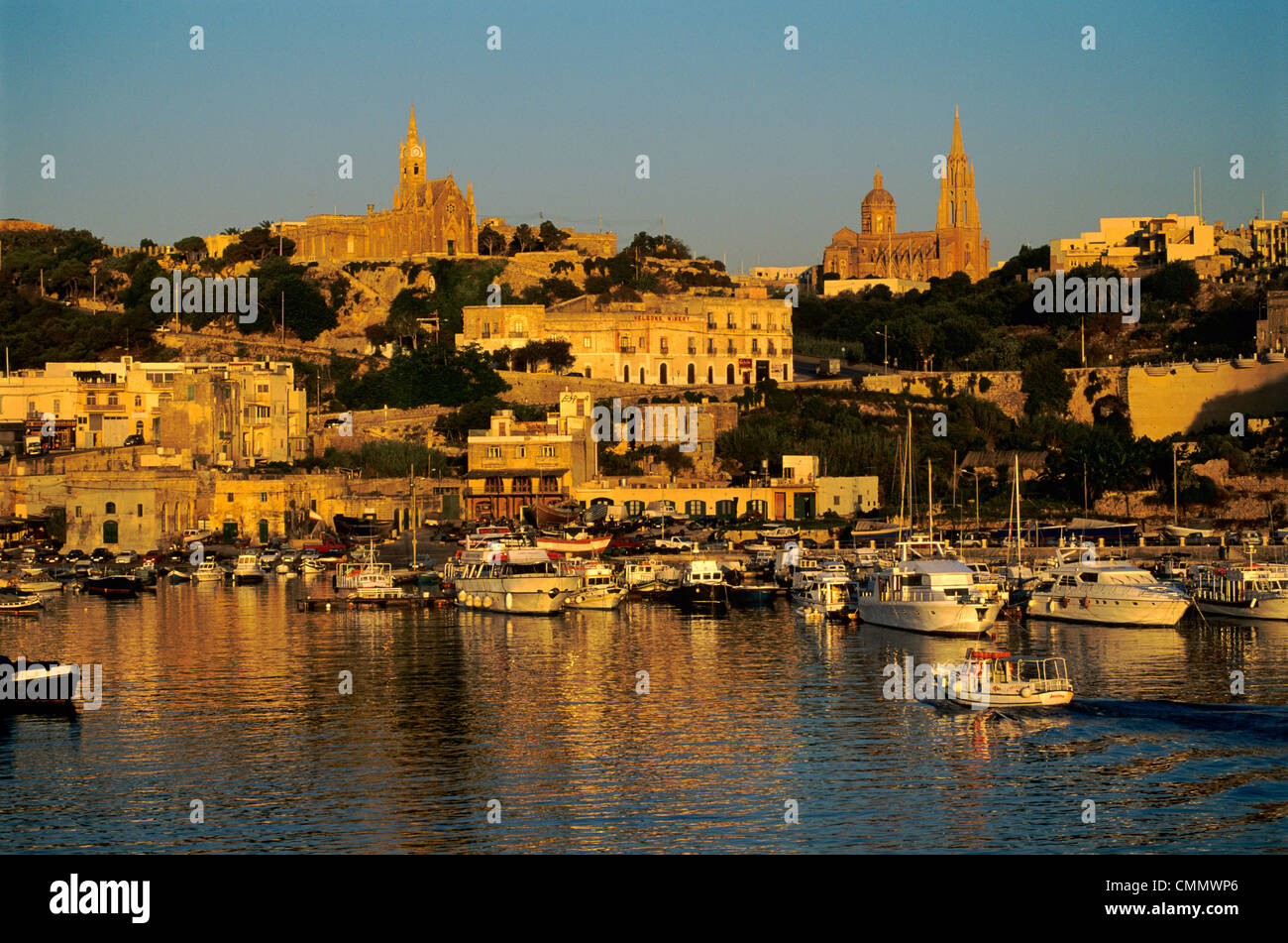 Mgarr harbour, Gozo, Malta, Mediterranean, Europe Stock Photo