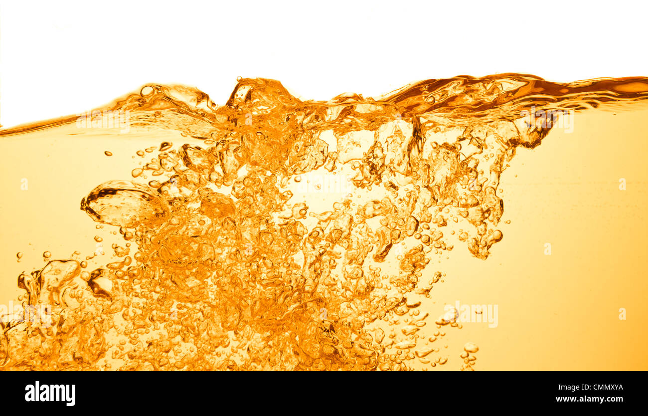 orange summer drink with bubbles Stock Photo Alamy