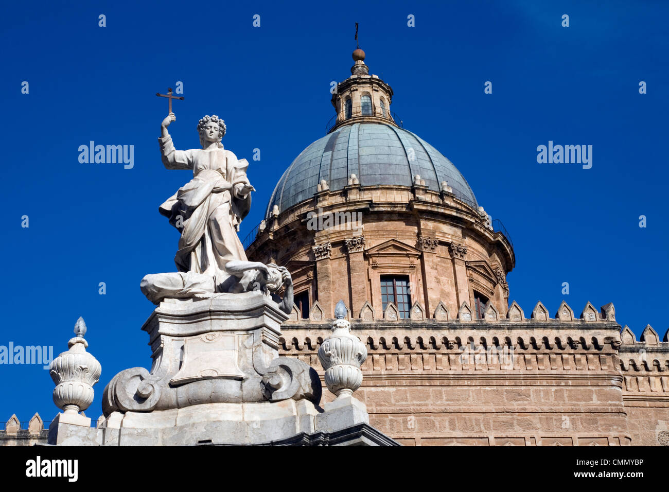 Dome of the Cattedrale (cathedral), Palermo, Sicily, Italy, Europe Stock Photo