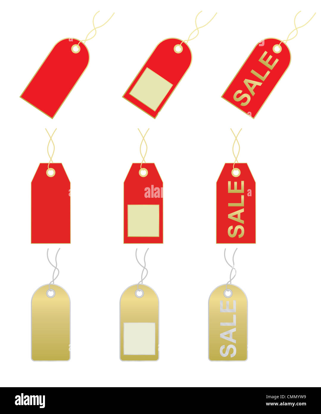 set of sale and price tags illustration Stock Photo - Alamy