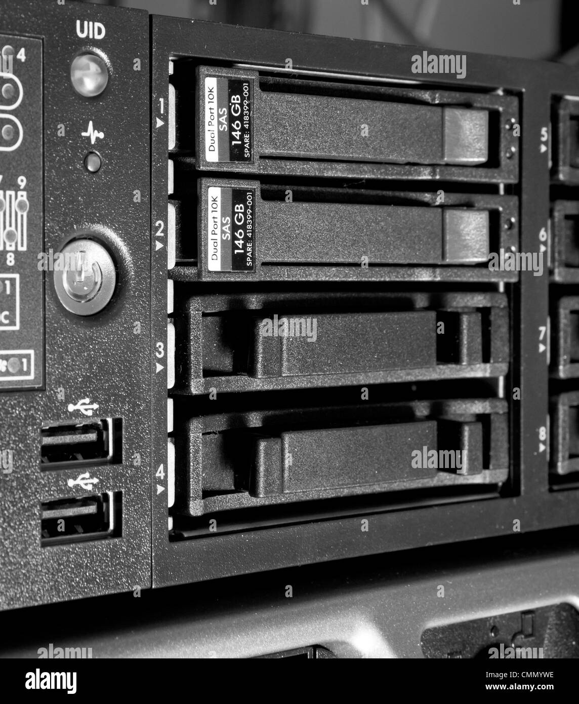 Detail of hard drive cluster in data center Stock Photo Alamy