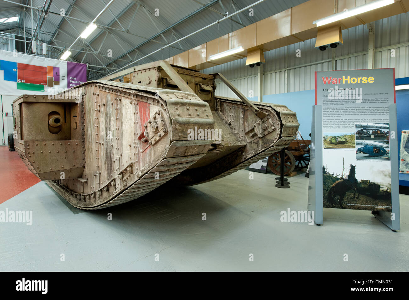 The Prop ww1 heavy MkIV tank made for the film War Horse Stock Photo