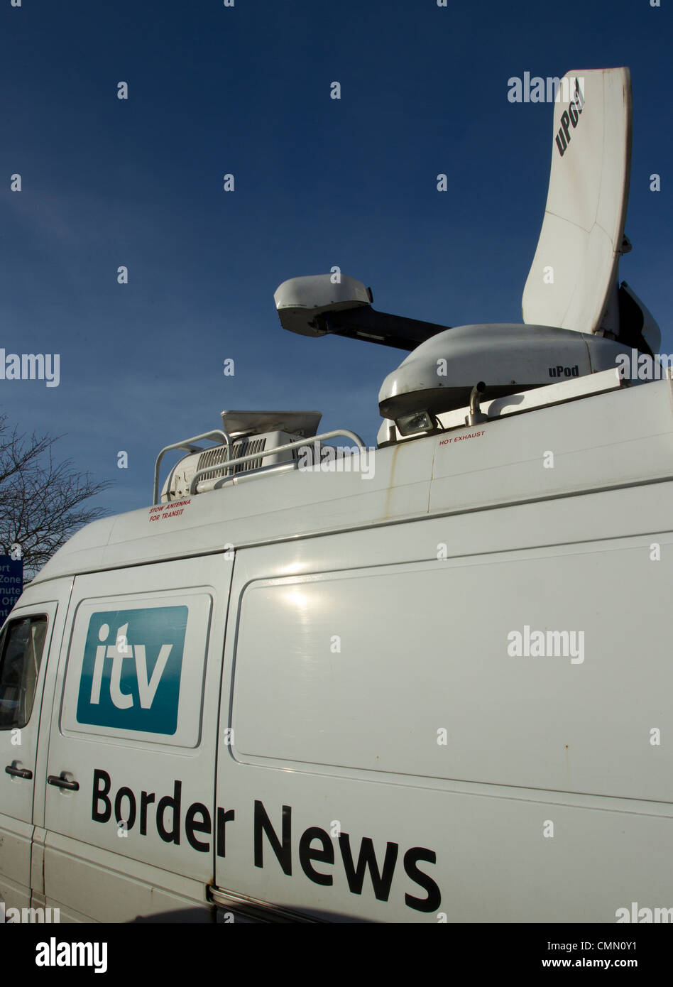 ITV uplink  Granada  News & Border TV Stock Photo