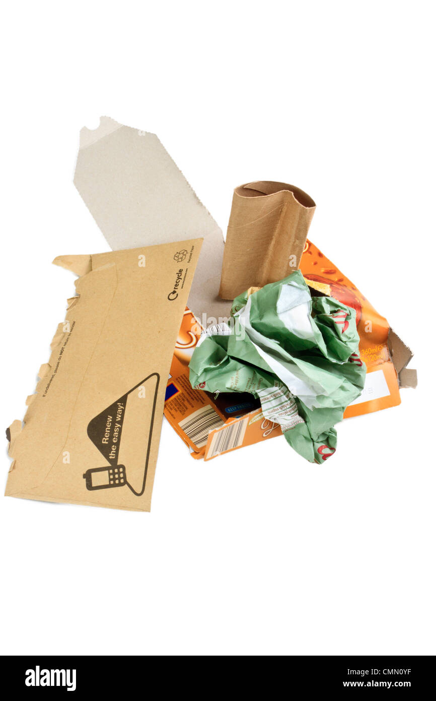 Pile of recyclable paper and cardboard waste Stock Photo Alamy