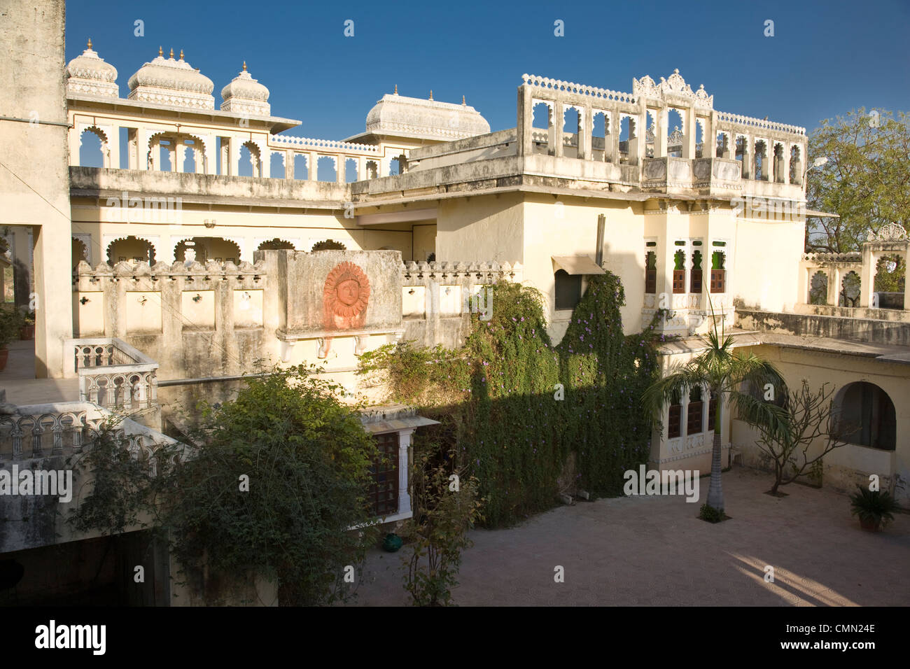 Ravla Khempur Heritage Hotel near Udaipur, Rajasthan, India. Stock Photo