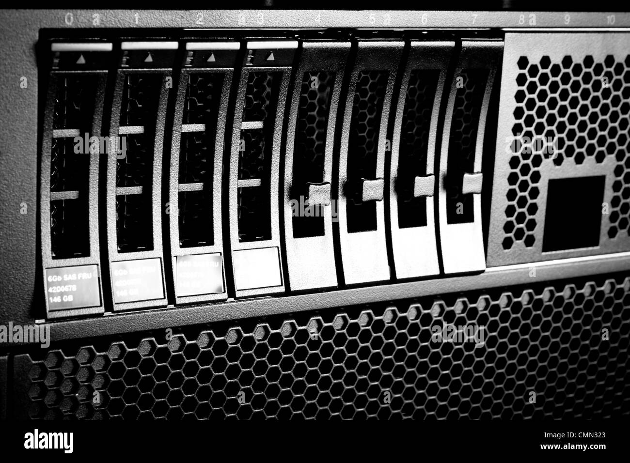 Detail of hard drive cluster in data center Stock Photo Alamy