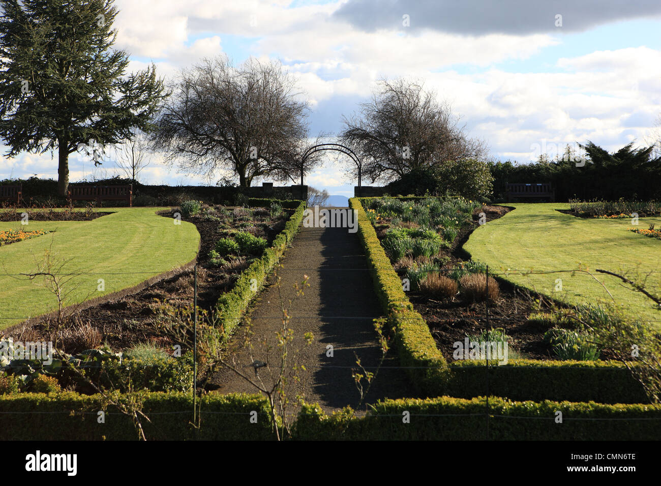 Pittencrieff Park gardens in Dunfermline, Fife, Scotland Stock Photo