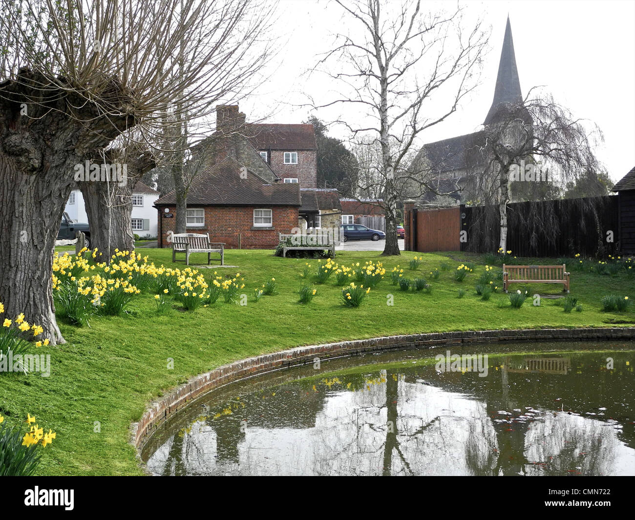 Wisborough Green, West Sussex - village pond Stock Photo