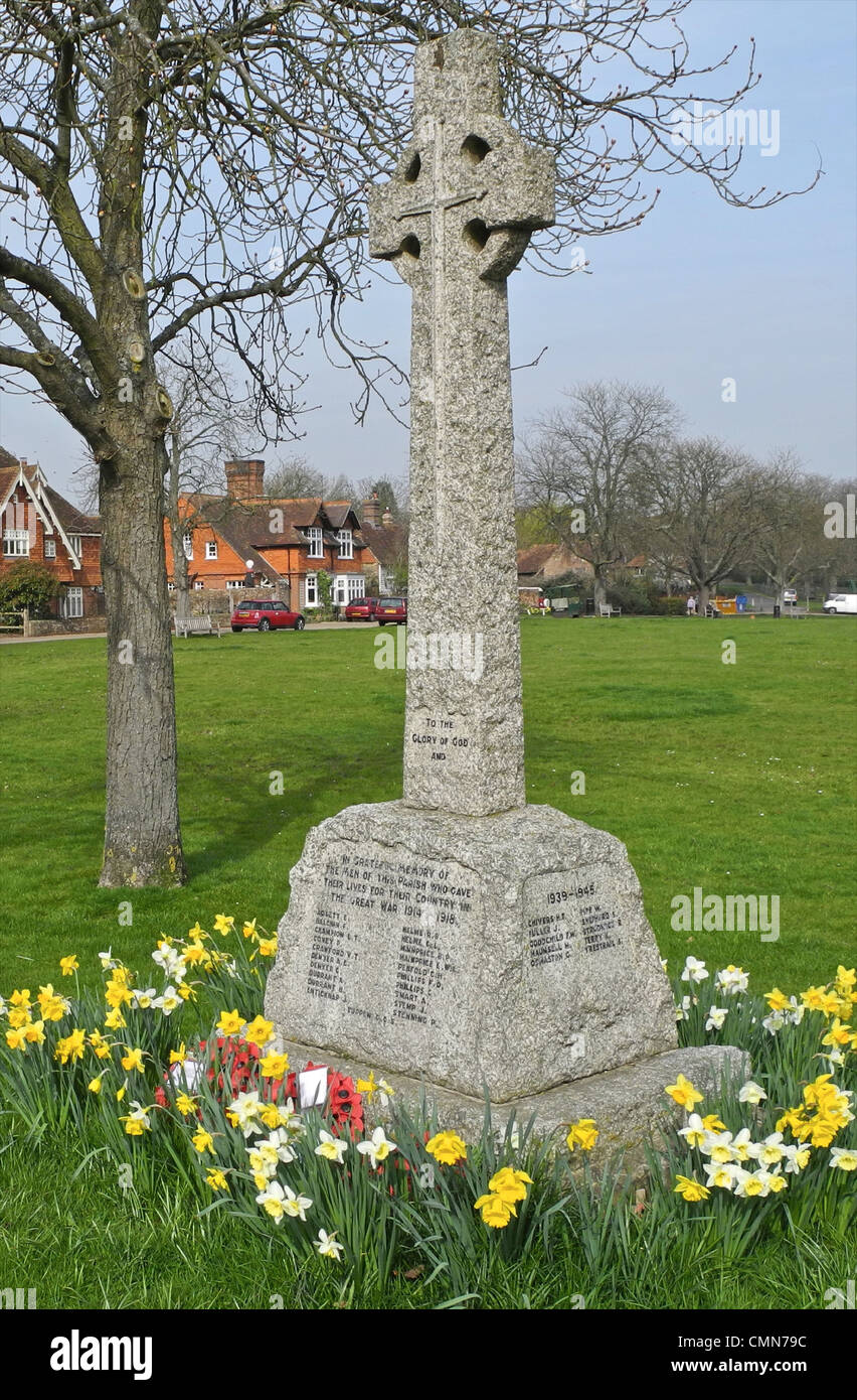Wisborough Green, West Sussex. Village War Memorial. Stock Photo