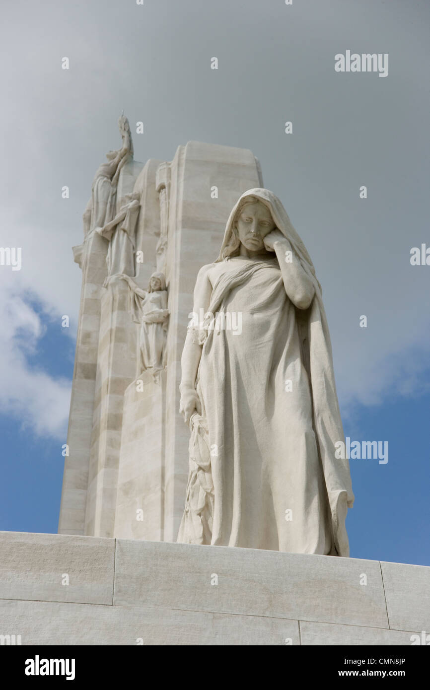 Canadian National Memorial on Vimy Ridge remembering the First World ...