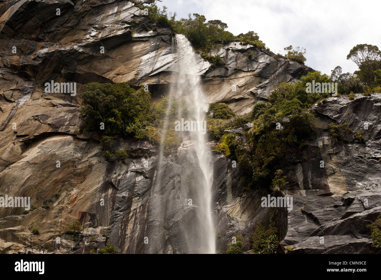 Coastal Waterfall New Zealand Stock Photo