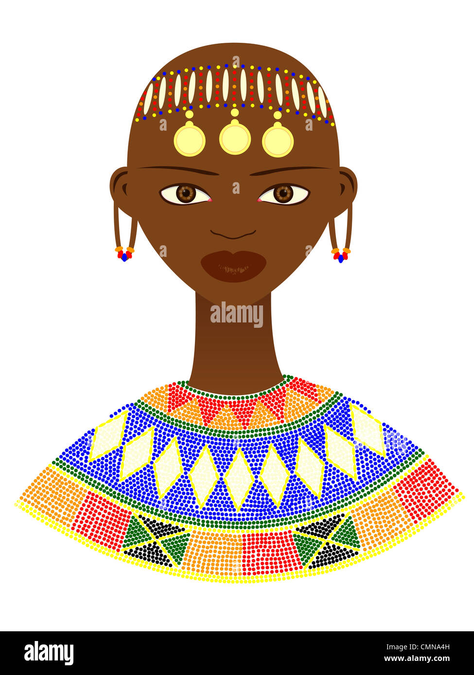Native African woman with traditional jewelry Stock Photo - Alamy