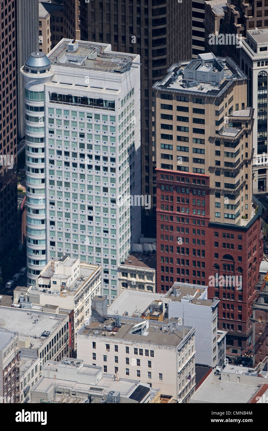 aerial photograph 88 Kearney Street,690 Market Street skyscrapers San Francisco Stock Photo