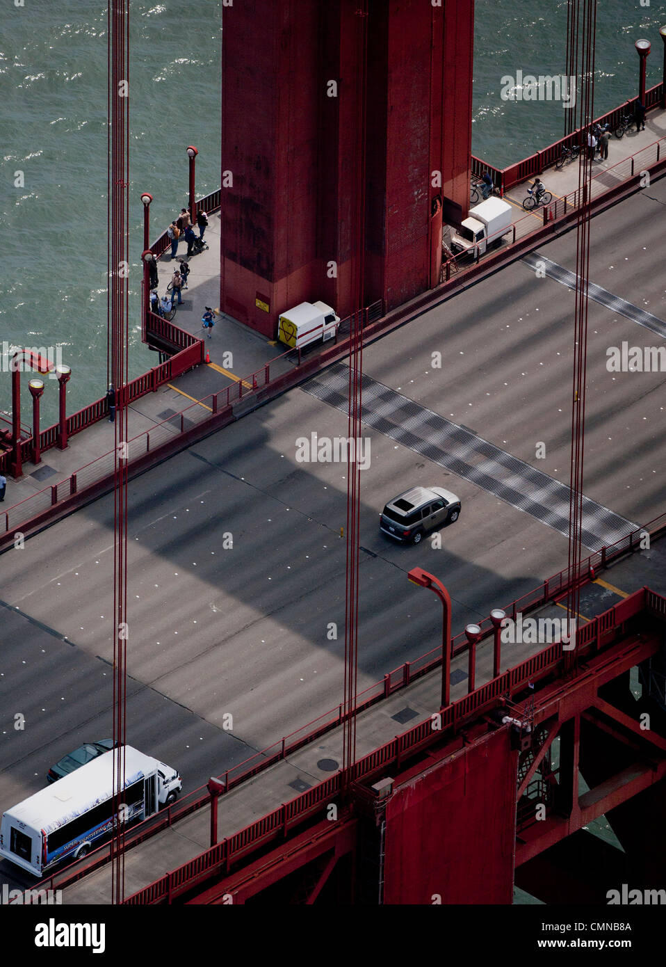 aerial photograph Golden Gate bridge, San Francisco, California Stock Photo