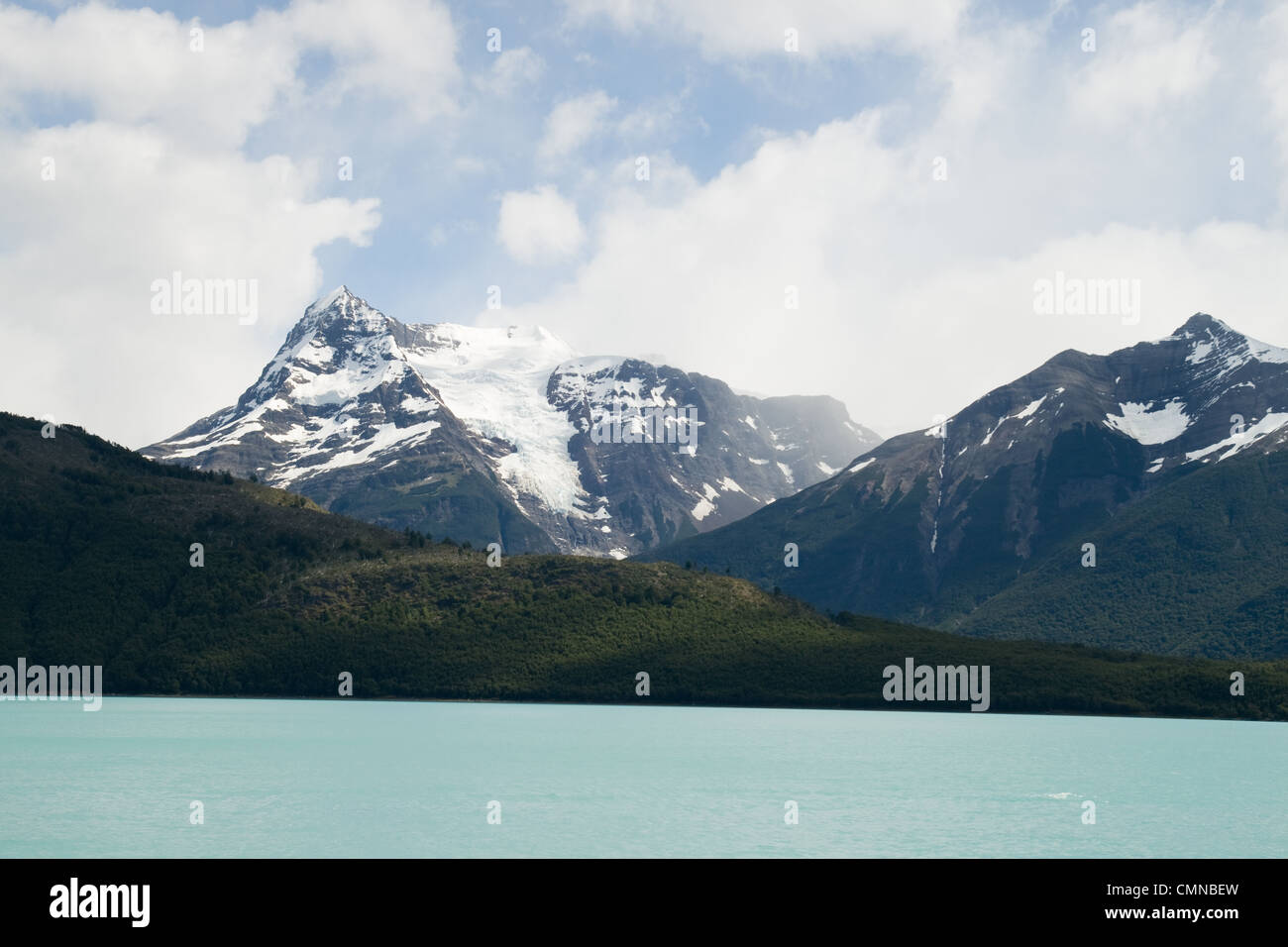Mountain landscape on Lake Argentino Stock Photo