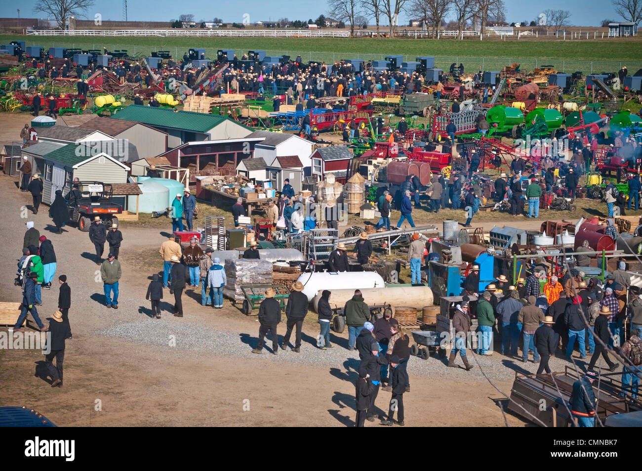 Lancaster County PA Pennsylvania USA Amish farmer, spring mud sale