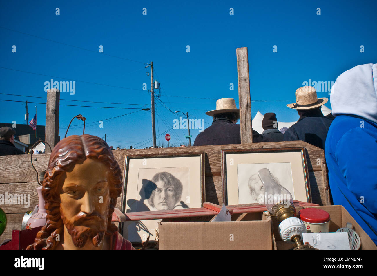 Lancaster County PA Pennsylvania USA Amish farmer, spring mud sale auction Stock Photo Alamy
