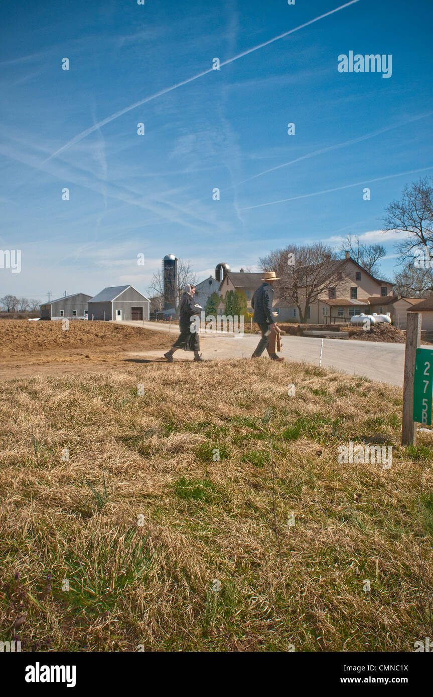 Lancaster County PA Pennsylvania USA Amish farmer, spring mud sale auction Stock Photo Alamy